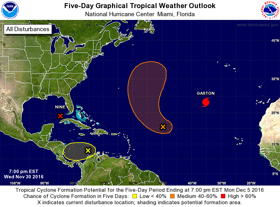 5-day Graphical Tropical Weather Outlook Example Image